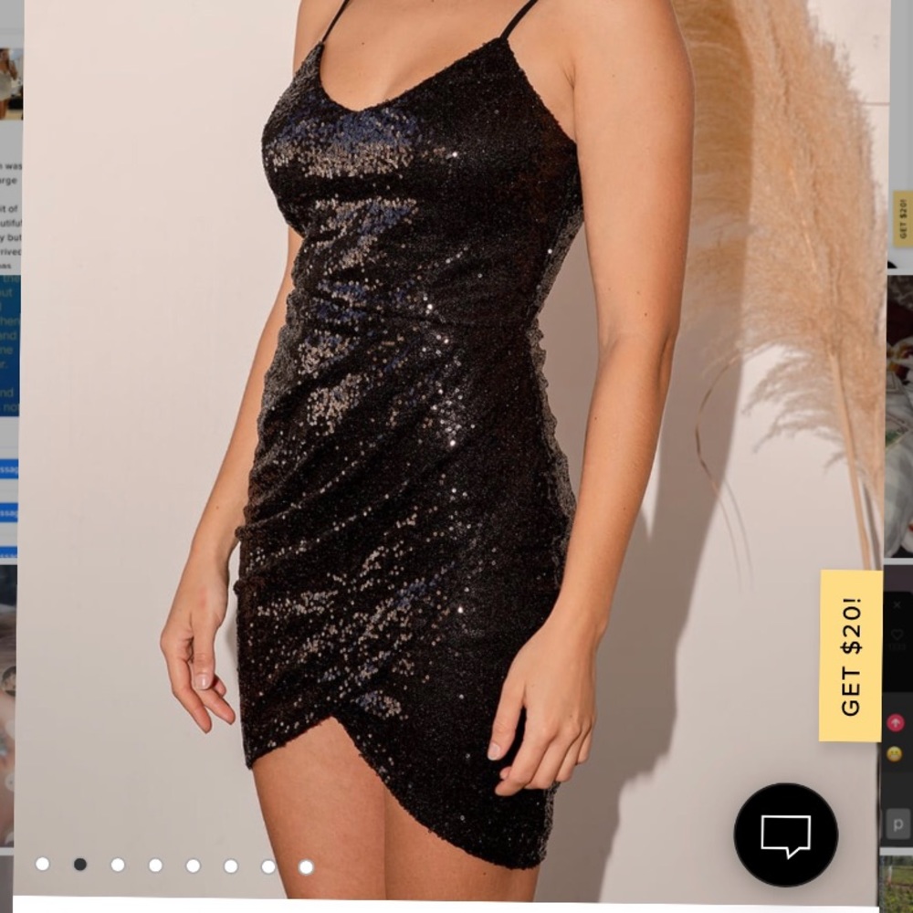 black sparkly dress from Lulus